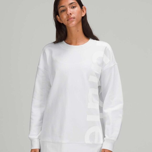 Lululemon Perfectly Oversized Crew *Logo - 8 White - Picture 1 of 6